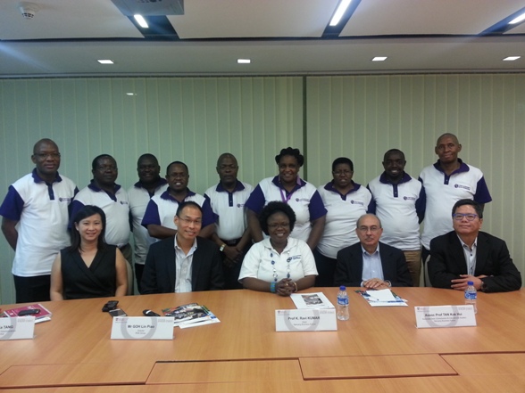 The 10-member Africa delegation led by Jackline, Ng’ong’ o, Executive Director, EII (seated center). Others, seated left to right: Felicia Tang (RGE), Goh Lin Piao (RGE), Ravi Kumar (Dean, NBS), Tan Kok Hui (Associate Prof, NBS).